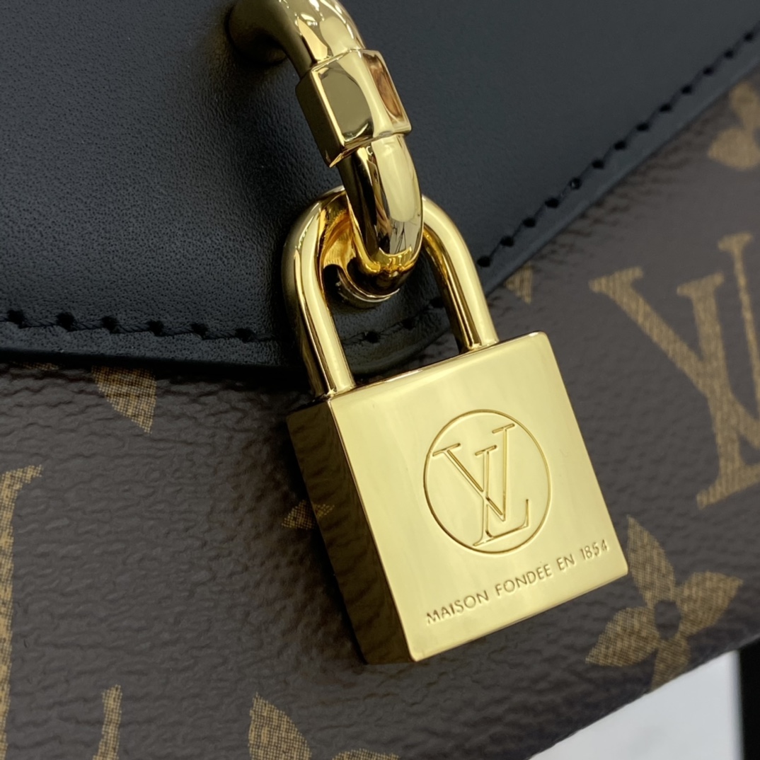 Louis Vuitton PADLOCK ON STRAP Handbag Monogram M80559 Black